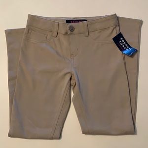 Ponte stretch khaki pants